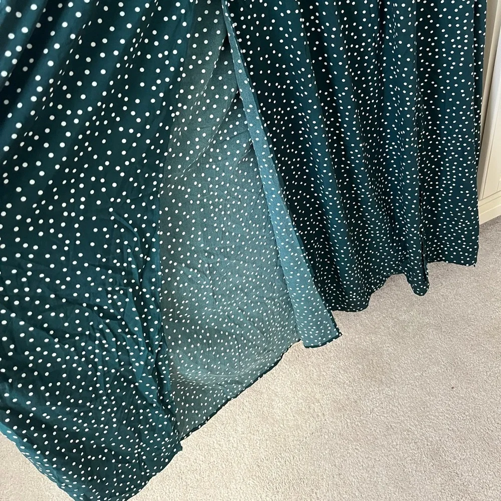 SHEIN 2 piece set, green polka dot skirt and tube top, NWOT, size 3X - Picture 2 of 11